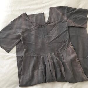 Tencel Twill Baggy Jumper in grey bleached